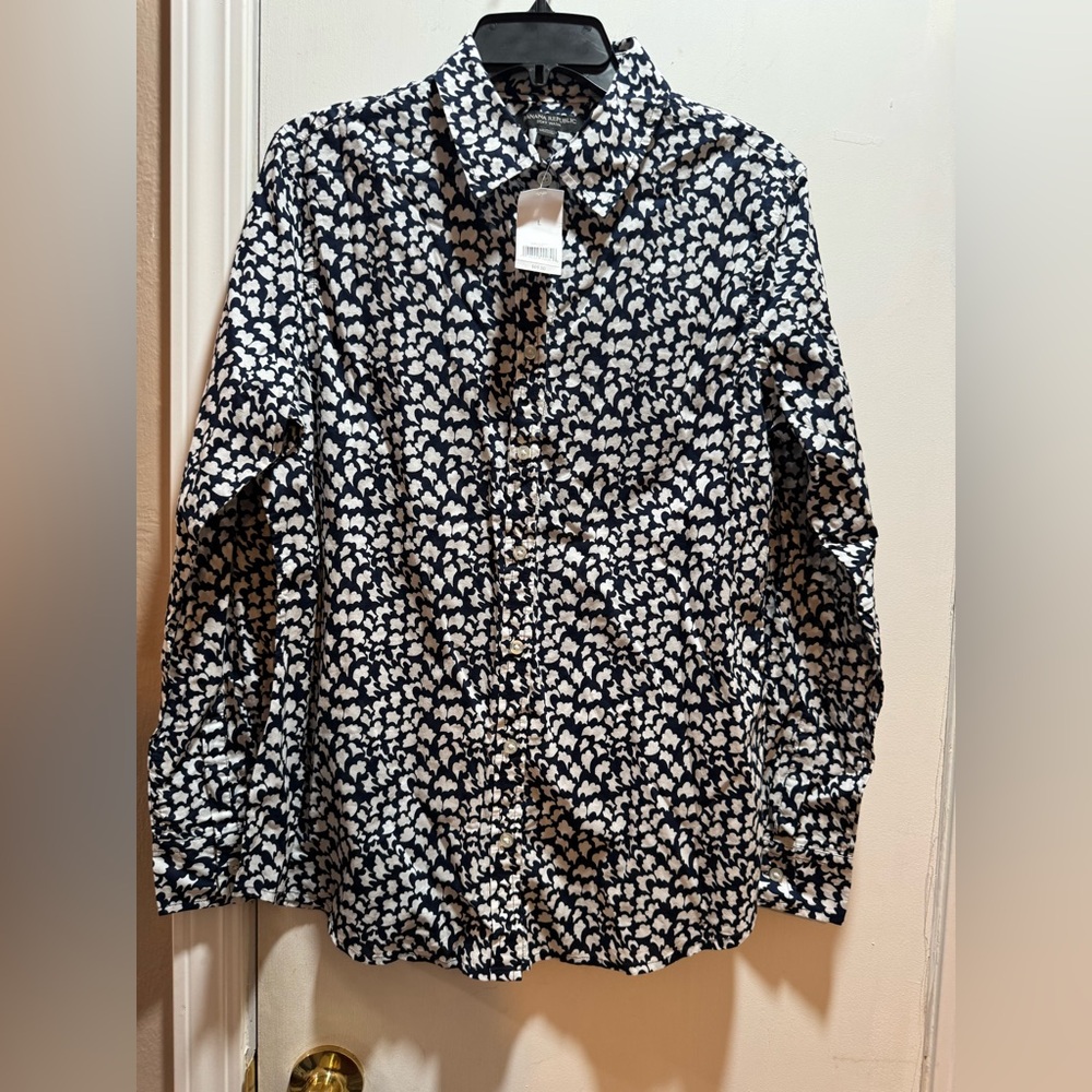 NWT Banana Republic Women's Soft Wash Floral Print Shirt In Size L